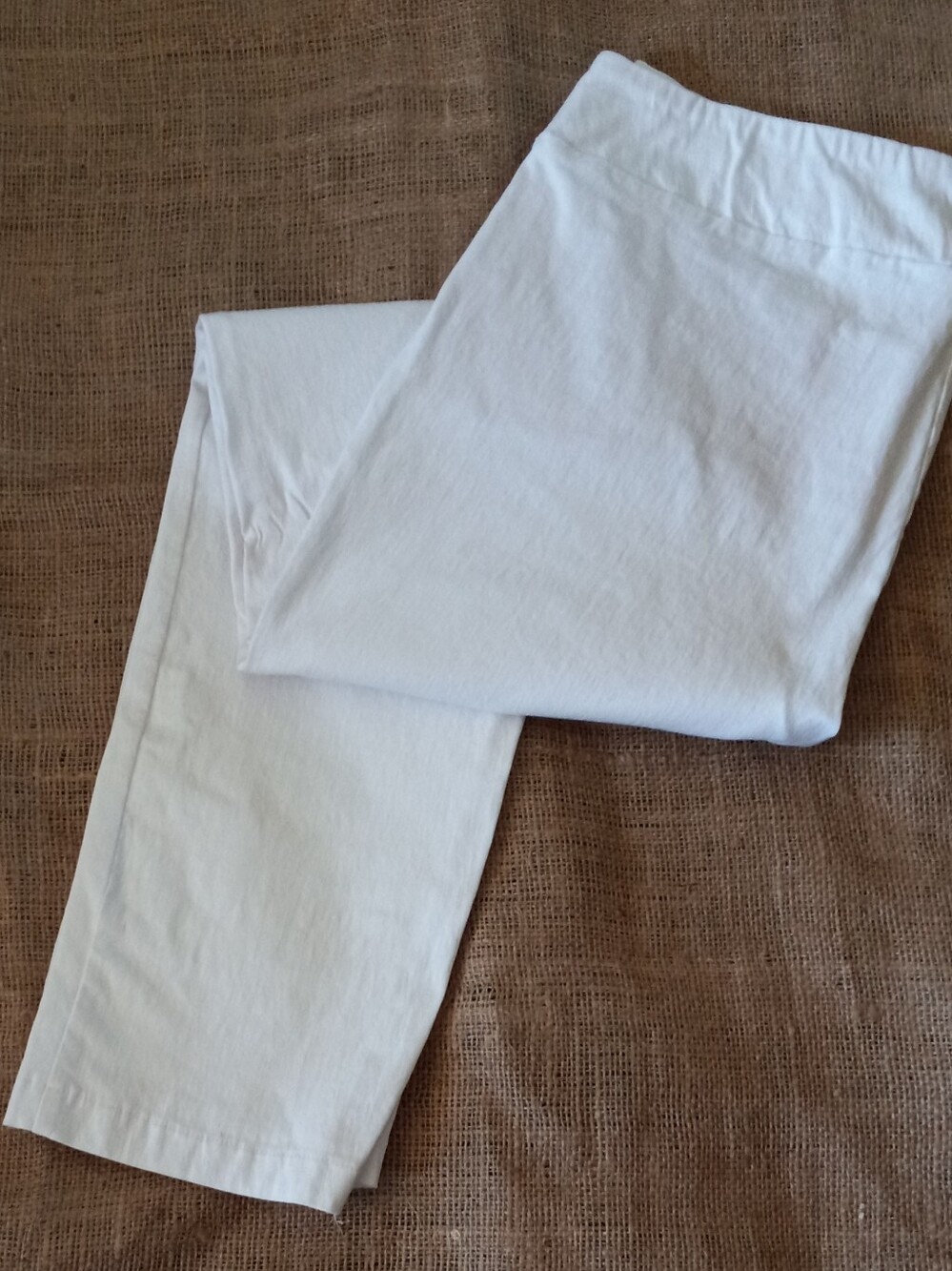 Miraclesuit Size 16 White Women's Pull-on Straight Leg Pants